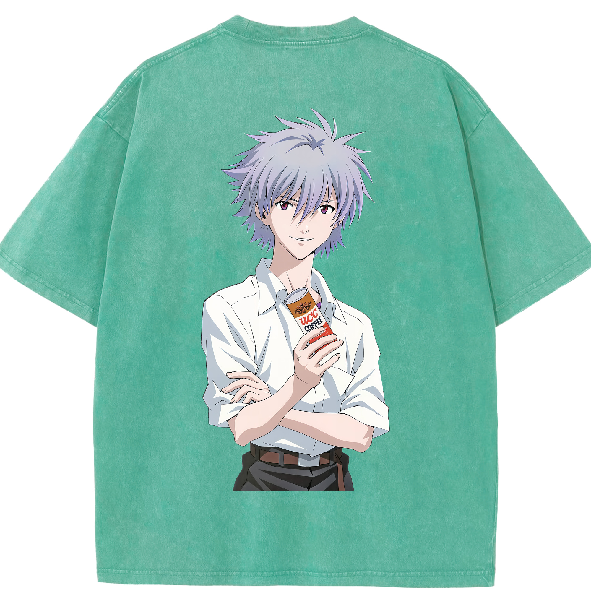 （画像用） EVA 新世紀エヴァンゲリオン 綿100% ヴィンテージ風 半袖Tシャツ（背面プリント）